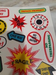 PAPER MAGIC Re-Stix STICKERS 1 SHEET Vintage unused signs symbols