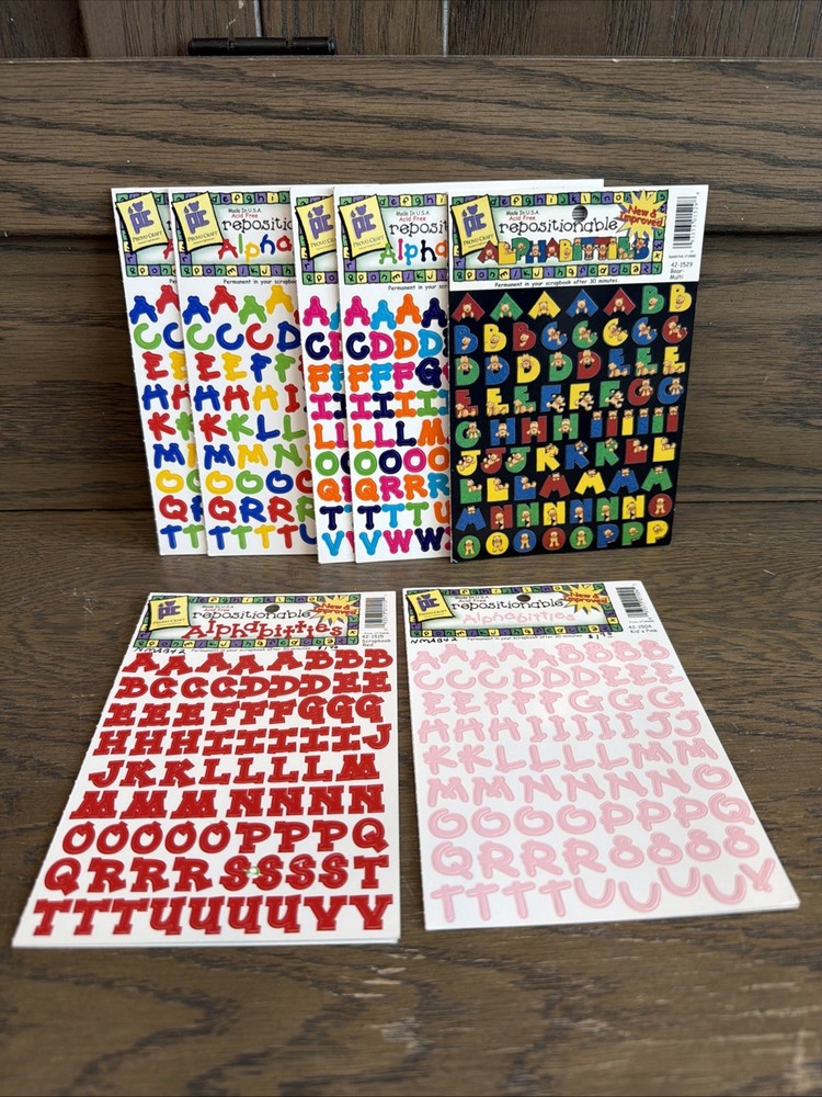 7 Alphabitties Repositionable Acid Free Alphabet Numbers Punctuation Stickers