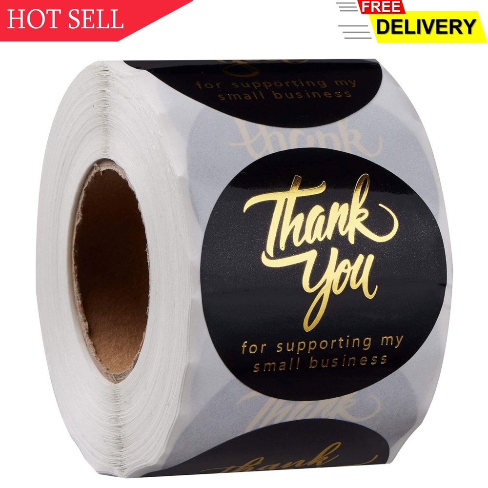 1.5 Inch Thank You Stickers | 500 Thank You Stickers for Small Business| Self…