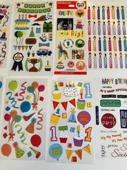 Sticko Stickers, Birthday Theme Lot, Mostly Loose sheets, 14 Sheets, NICE LOT!