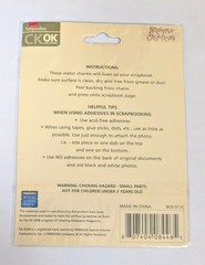 CK OK Archival Metal Charms Travel Plsne Suitcase Embellishments Scrapbooking
