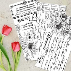 BEUNITONE 3 Sheets Vintage Word Rub on 11.8 inch x 5.9 inch, Multicolor