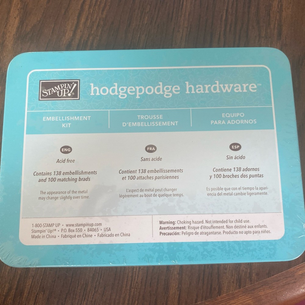 Stampin’ Up HODGEPODGE HARDWARE Aged Copper 138 Embellishments Brads NEW Retired