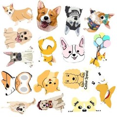 Dog Stickers Puppy & Paw Skateboard Vinyl Laptop Luggage Decal Animals 50pcs