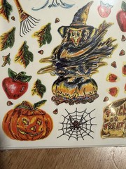 Vintage Sticker Lot 4 Packages Suzy’s Zoo, Halloween, Photo Humor Speech Bubbles