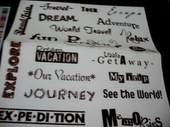 Creative Memories ABC Great Lengths, Titles, Travel, Mediterranean stickers