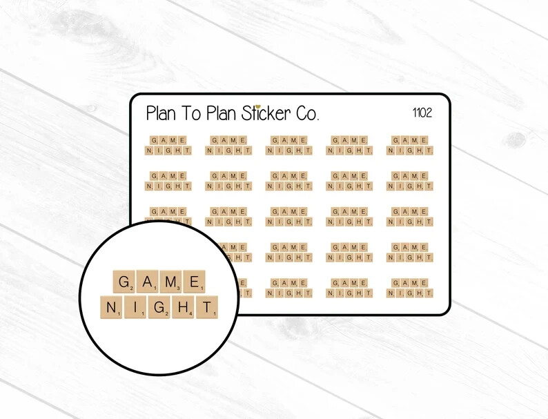 1102~~Family Game Night Planner Stickers.