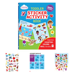 Toddler Activity Book Includes 500+ Stickers Learn ABCs Counting Colors for Kids