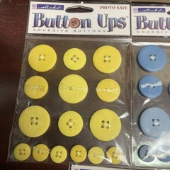 Sticko Button Ups Adhesive Buttons 5 packages different colors