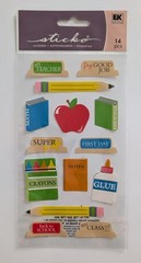 Sticko Back To School Labels & Supplies Scrapbooking Stickers