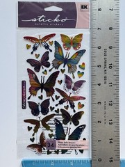 Sticko Metallic Photo Safe Foil Butterflies Scrapbooking Card Craft Stickers