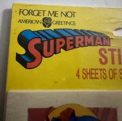 Pack of Vintage 1992 SUPERMAN Stickers SEALED 4 Sheets American Greeting