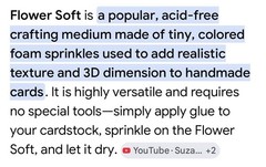 Flower Soft, Crafting Medium Made Of Tiny Foam Sprinkles. Acid Free 5 Colors!