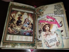 Beautiful Alice In Wonderland Junk Journals Scrapbook USA Seller