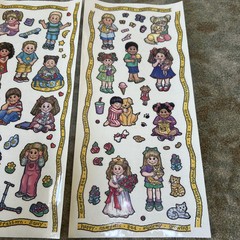 Tie Me To The Moon Kids Sticker Sheet lot/4 Perfect Pals Expressions with board