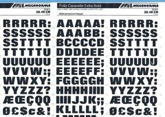 MECANORMA Transfer Lettering Sheet A3 Letraset #644 FOLIO CARAVELLE BOLD 13.3MM
