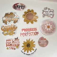 10 Piece Quotes Inspirational Stickers Uplifting Journal Planner WORD IQSIPTO