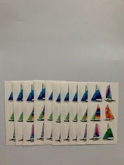 Paper House Lot Of 10 Strips SAIL BOATS Stickers