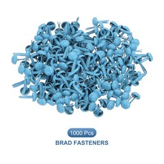 1000 Pcs Paper Brass Fasteners Split Pins, Sky Blue,4.5x 8 mm