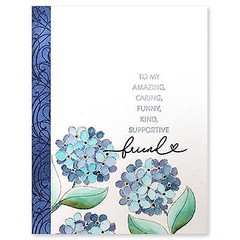 New Penny Black Rubber Stamp clear FAMILY & FRIENDS SENTIMENT set