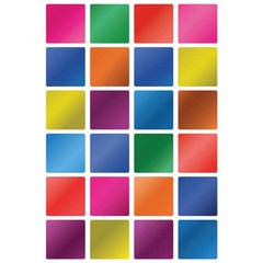 1×1 Square Stickers Labels Multi Color-Code Sticker Sheets 25mm