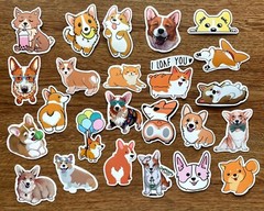 Dog Stickers Puppy & Paw Skateboard Vinyl Laptop Luggage Decal Animals 50pcs