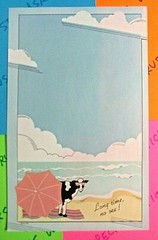 Vintage Cows Stationary Note Paper & Sandylion Happy Cows Sticker Sheets