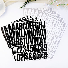 1000 Pcs Waterproof 2″ Vinyl Alphabet & Number Stickers – Self-Adhesive, Black