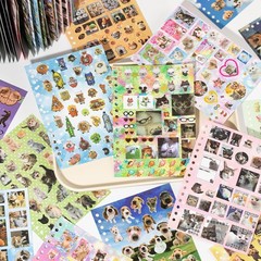 Cat and Dog Stickers Book Set 2 in 1,Value Set with 1600 Stickers 60 Pages Me…