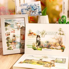 Winter Pre-Cut Journal Sticker Book for Junk Journaling, Transparent PET White S