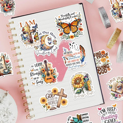100 PCS Christian Stickers Jesus Bible Verse – Watercolor Floral Stickers for Jo
