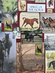 HORSES Curated playing cards & book pages kit Some Vintage 45 Pieces – original