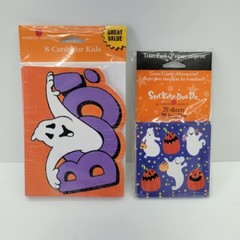 Stickety Doo Da Halloween Stickers and Cards Lot American Greetings Ghosts Boo