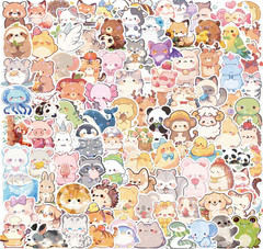 LOTS OF ANIMALS adorable cartoon cute kawaii decals random 10 PIECES per lot