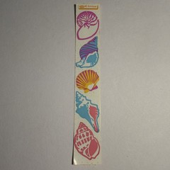 Vintage 1982 Cardesign TOOTS 6” Sticker Strip Shells MUS #155 Seashells Conch