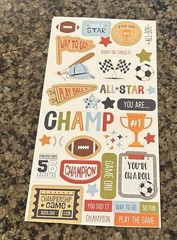 Echo Park ALL BOY Sticker Book 16 Pages Icons Letters Words Phrases