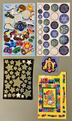 Lot of Vintage Sandylion Stickers! Prismatic, Fuzzy, Kromekote, Epoxy, Borders