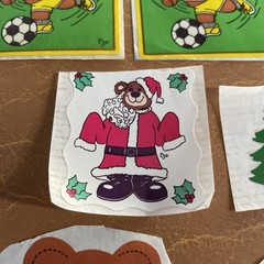 Vintage 80s BJ STICKER LOT Of 11 Stickers 1981 Soccer Bear Christmas Licorice