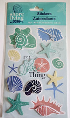 Seashells Starfish Shore Thing 3D Scrapbook Stickers Crafter’s Square 5×9