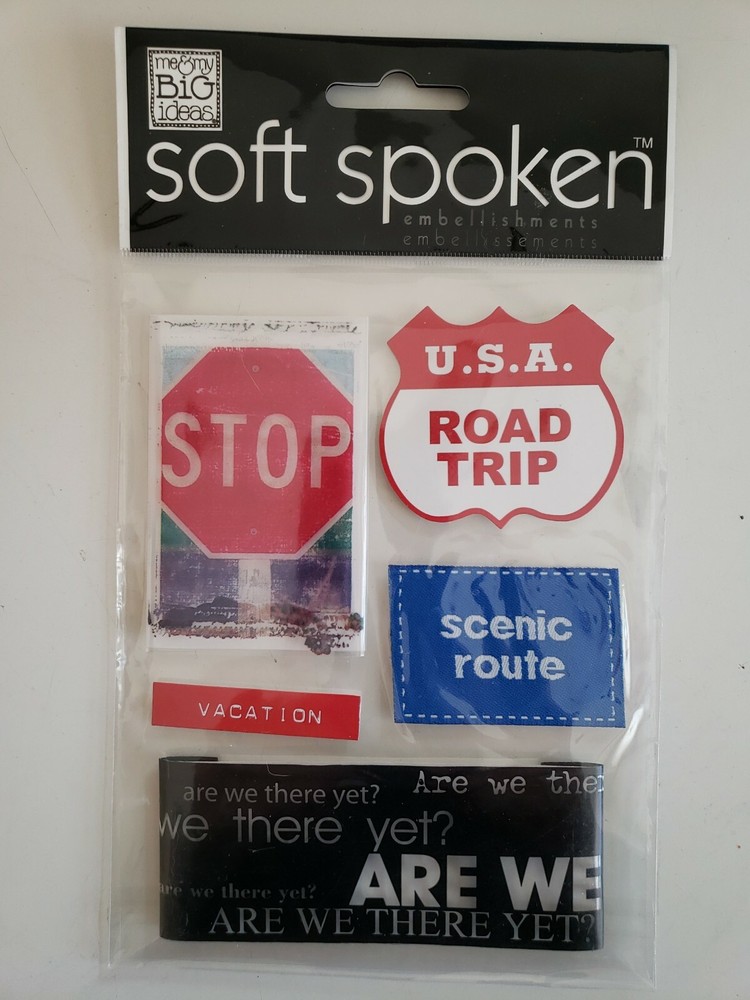Soft Spoken Scenic Route scrapbooking stickers Road Trip Vacation