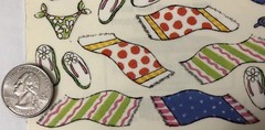 SPRING BREAK Jumbo Mylar Sticker(22pc)Frances Meyer Holiday•Beach•Towel•Flipflop