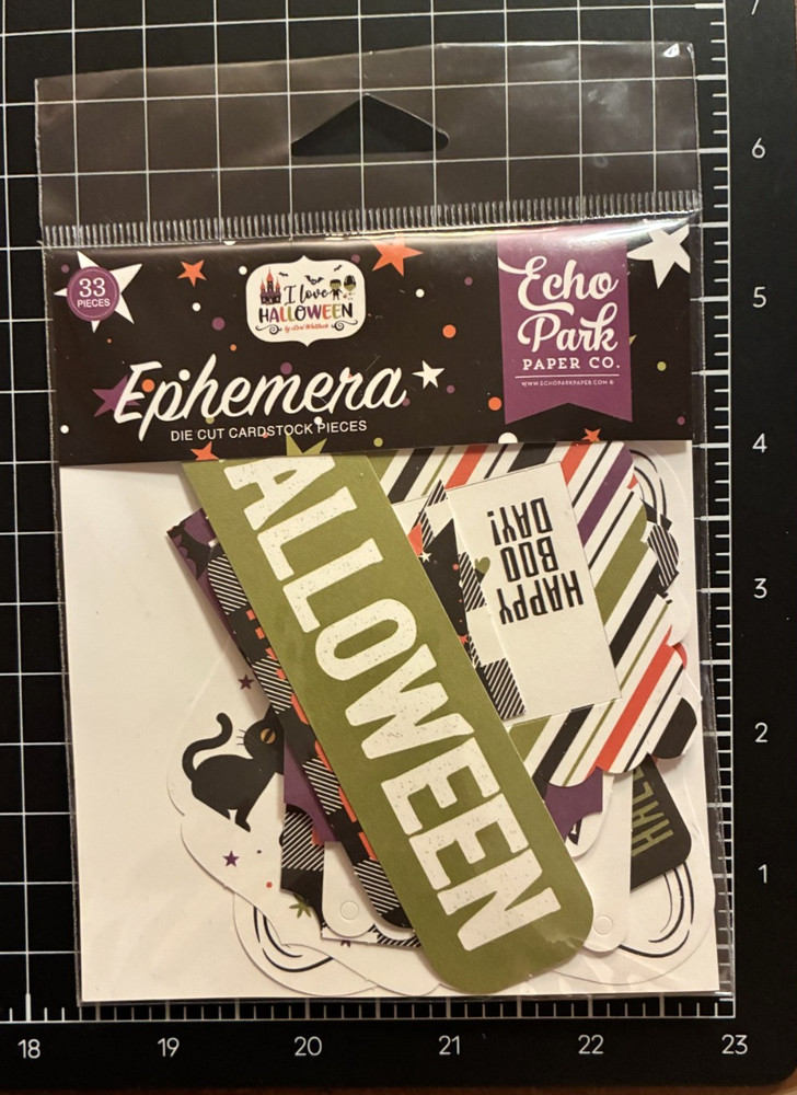 Echo Park I LOVE HALLOWEEN Frames & Tags or Die Cut Cardstock Ephemera Pieces