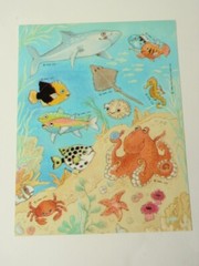 Lot 8 Vtg 1989 Hallmark Sticker Sheets: Dinosuar, Noah’s Arc, Monkeys, Castle