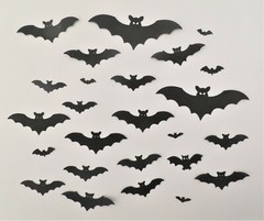 24 Halloween Bat Bats Die Cut Embellishment Paper Cardstock Scrapbook Cardmaking
