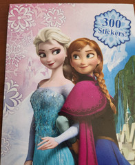 Disney Frozen Sticker Book 4 Sheets with 300 Stickers Elsa Anna Glittery A6 New