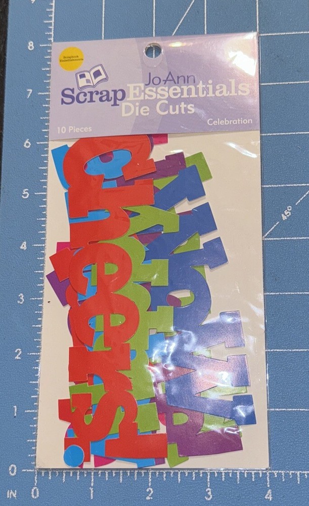 Joann Scrap Essentials Die Cuts 10pc – Celebration