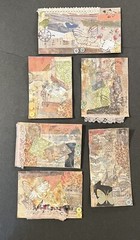 #2664 lot of 6 handmade clusters tags ephemera junk journals scrapbook – Tonya