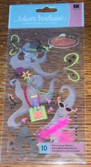 RARE JOLEES GHOST PARTY HALLOWEEN Trick Or Treat Cat costume SCRAPBOOK STICKERS