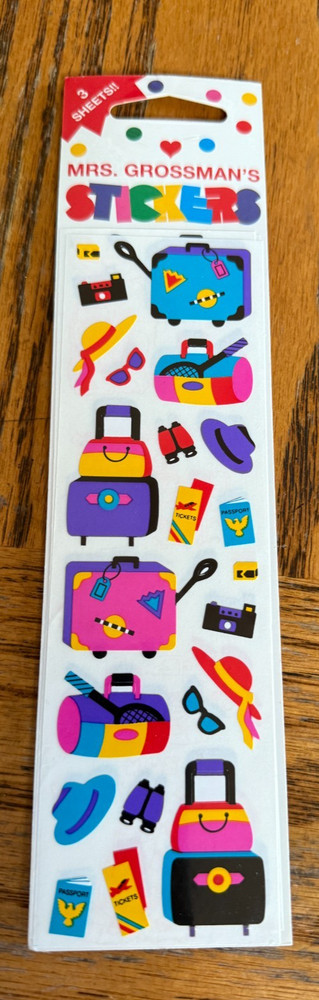 Vintage Mrs Grossmans Stickers NEW IN PACKAGE Traveling Vacation