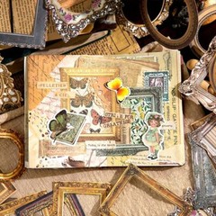 180Pcs Vintage Window Frame Embellishments for Scrapbooking and DIY Crafts